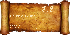 Bruder Edina névjegykártya